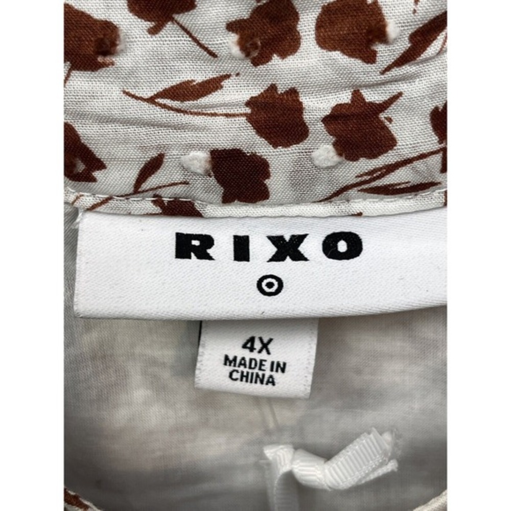 Rixo x Target Floral Dress Womens Plus 4X Print Pattern Ruffle Tiered Midi NEW - Picture 4 of 12